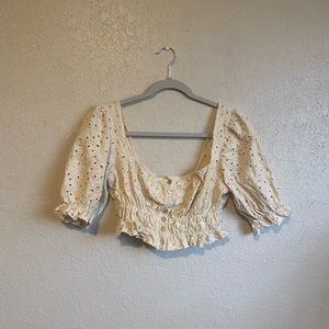 Urban outfitter cropped detailed blouse
